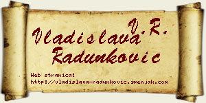Vladislava Radunković vizit kartica